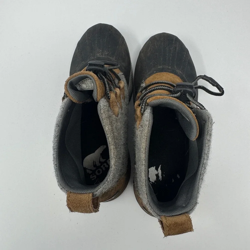 Sorel Out N About III Classic Duck Boots Grey Brown Waterproof NY4563-224 Size 5